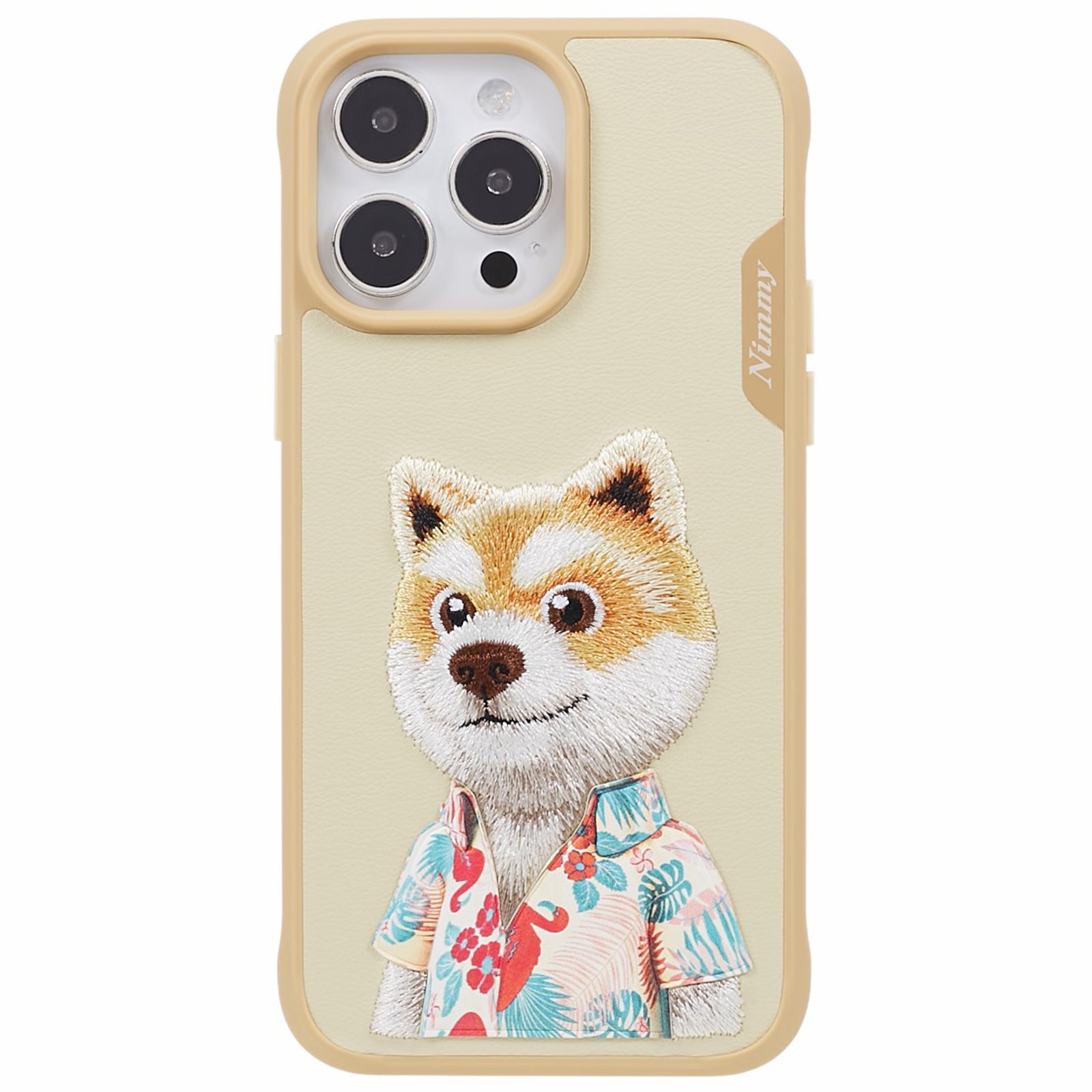 NIMMY Shockproof Case pro iPhone 14 Pro Max Vyšívaný roztomilý zvířecí vzor PC TPU PU kryt telefonu NIMMY Shockproof Case pro iPhone 14 Pro Max Vyšívaný roztomilý zvířecí vzor PC TPU PU kryt telefonu